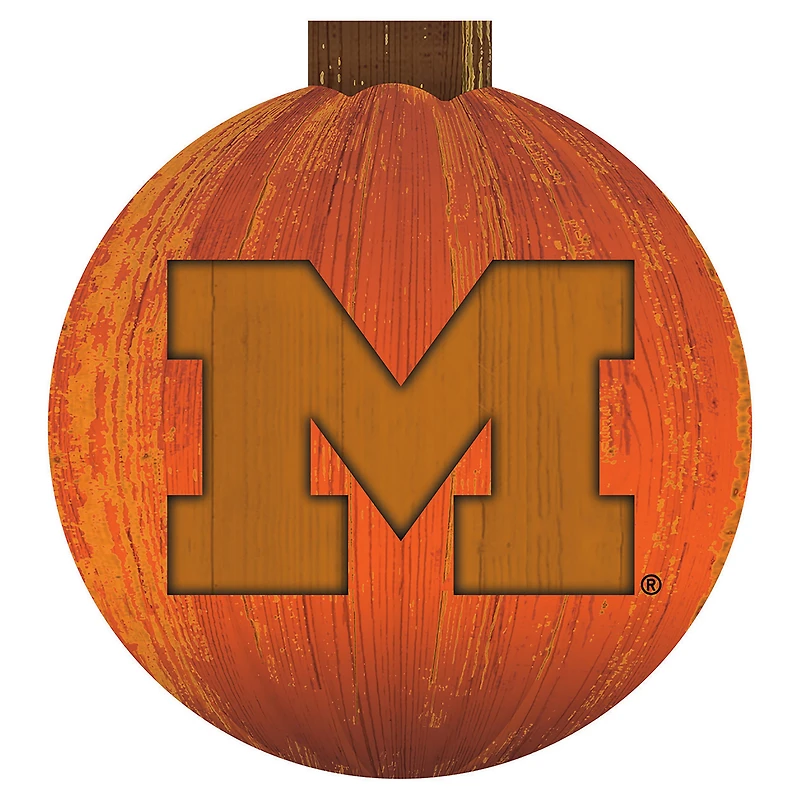 Michigan Wolverines 12'' Pumpkin Sign