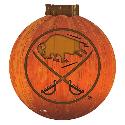 Buffalo Sabres 12'' Pumpkin Sign