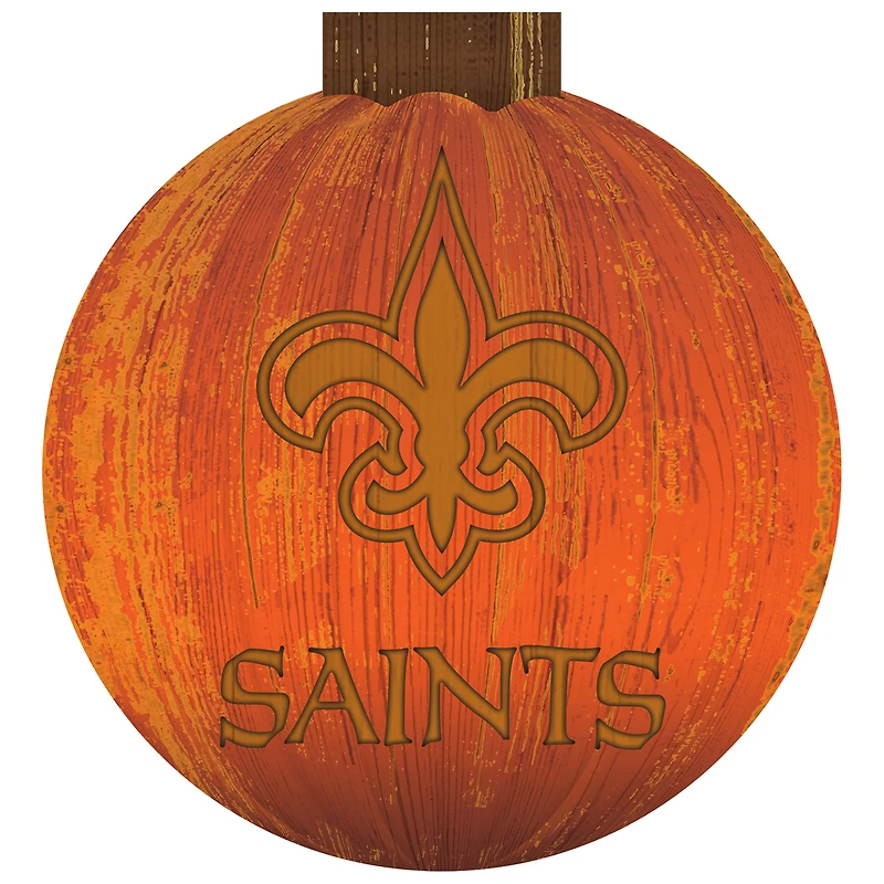 New Orleans Saints 12'' Pumpkin Sign