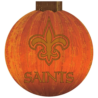 New Orleans Saints 12'' Pumpkin Sign