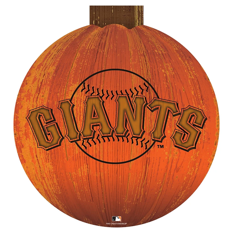 San Francisco Giants 12'' Pumpkin Sign