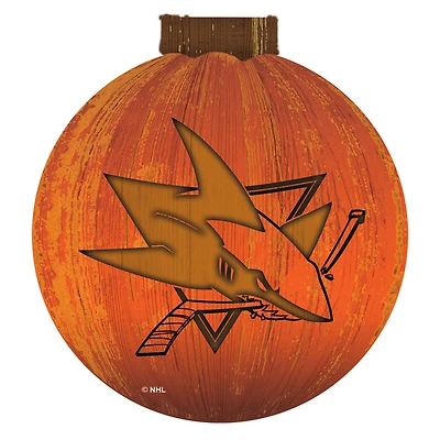San Jose Sharks 12'' Pumpkin Sign