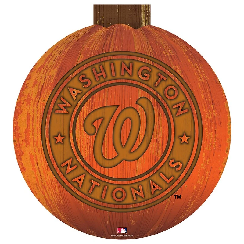 Washington Nationals 12'' Pumpkin Sign