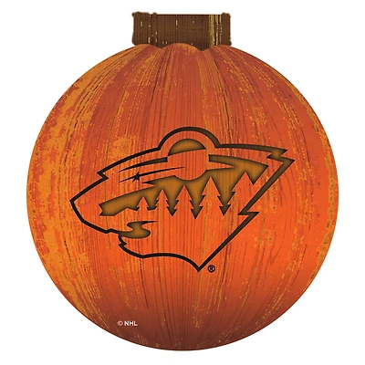 Minnesota Wild 12'' Pumpkin Sign