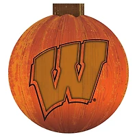Wisconsin Badgers 12'' Pumpkin Sign