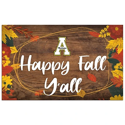 Appalachian State Mountaineers 11'' x 19'' Happy Fall Y'all Sign