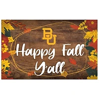 Baylor Bears 11'' x 19'' Happy Fall Y'all Sign