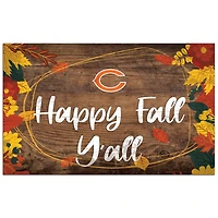 Chicago Bears 11'' x 19'' Happy Fall Y'all Sign