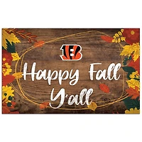Cincinnati Bengals 11'' x 19'' Happy Fall Y'all Sign