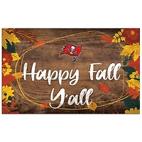Tampa Bay Buccaneers 11'' x 19'' Happy Fall Y'all Sign