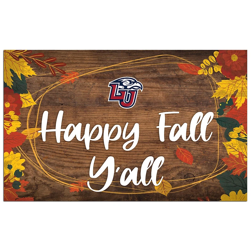 Liberty Flames 11'' x 19'' Happy Fall Y'all Sign