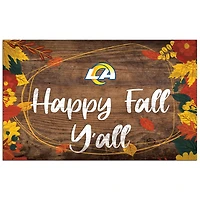 Los Angeles Rams 11'' x 19'' Happy Fall Y'all Sign