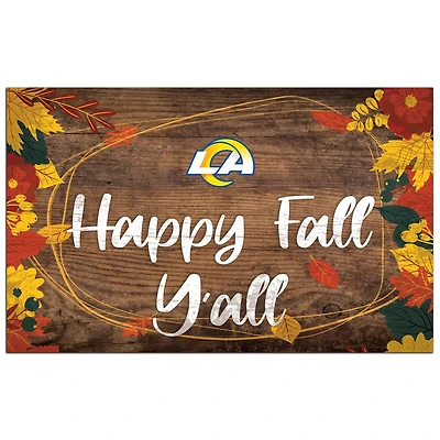 Los Angeles Rams 11'' x 19'' Happy Fall Y'all Sign
