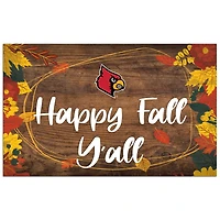 Louisville Cardinals 11'' x 19'' Happy Fall Y'all Sign