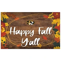 Missouri Tigers 11'' x 19'' Happy Fall Y'all Sign