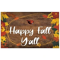 Oregon State Beavers 11'' x 19'' Happy Fall Y'all Sign