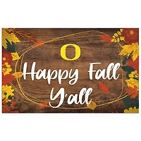 Oregon Ducks 11'' x 19'' Happy Fall Y'all Sign