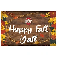Ohio State Buckeyes 11'' x 19'' Happy Fall Y'all Sign