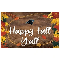 Carolina Panthers 11'' x 19'' Happy Fall Y'all Sign