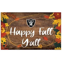 Las Vegas Raiders 11'' x 19'' Happy Fall Y'all Sign