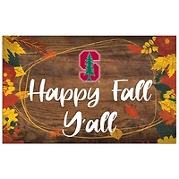Stanford Cardinal 11'' x 19'' Happy Fall Y'all Sign