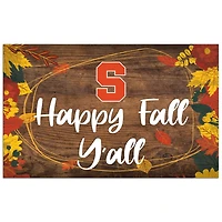 Syracuse Orange 11'' x 19'' Happy Fall Y'all Sign