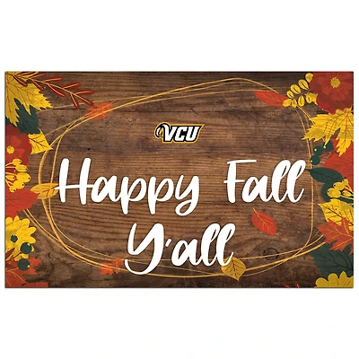 VCU Rams 11'' x 19'' Happy Fall Y'all Sign