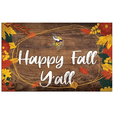 Minnesota Vikings 11'' x 19'' Happy Fall Y'all Sign