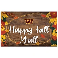 Washington Commanders 11'' x 19'' Happy Fall Y'all Sign