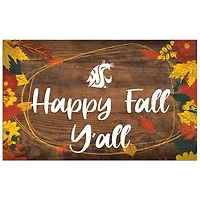 Washington State Cougars 11'' x 19'' Happy Fall Y'all Sign