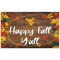 West Virginia Mountaineers 11'' x 19'' Happy Fall Y'all Sign