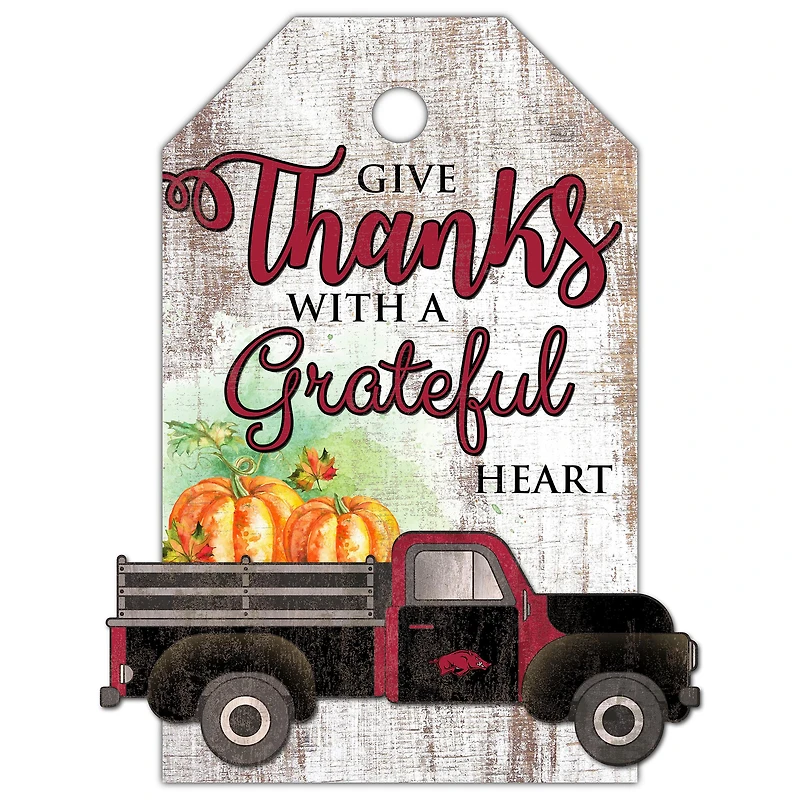 Arkansas Razorbacks 11'' x 19'' Gift Tag Truck Sign