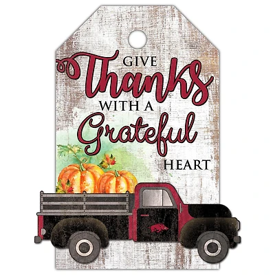 Arkansas Razorbacks 11'' x 19'' Gift Tag Truck Sign