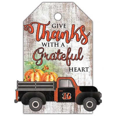 Cincinnati Bengals 11'' x 19'' Gift Tag Truck Sign