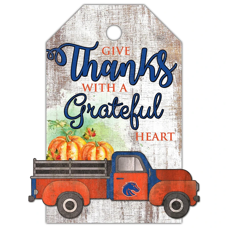 Boise State Broncos 11'' x 19'' Gift Tag Truck Sign