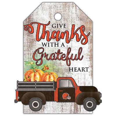 Cleveland Browns 11'' x 19'' Gift Tag Truck Sign