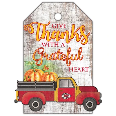 Kansas City Chiefs 11'' x 19'' Gift Tag Truck Sign