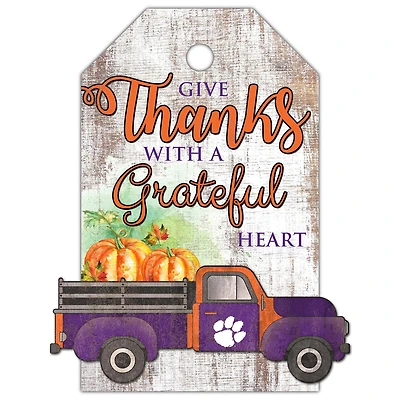 Clemson Tigers 11'' x 19'' Gift Tag Truck Sign
