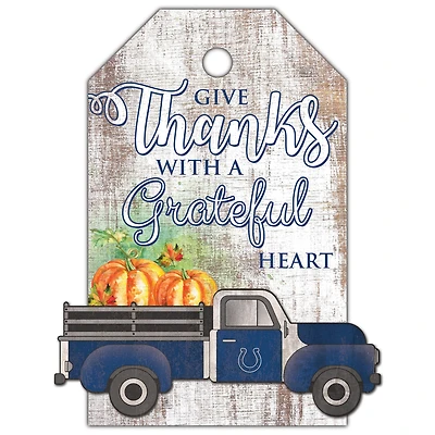 Indianapolis Colts 11'' x 19'' Gift Tag Truck Sign
