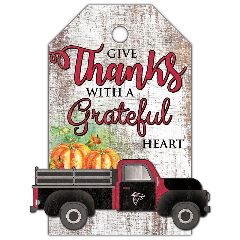 Atlanta Falcons 11'' x 19'' Gift Tag Truck Sign