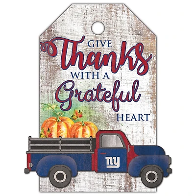 New York Giants 11'' x 19'' Gift Tag Truck Sign