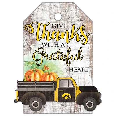 Iowa Hawkeyes 11'' x 19'' Gift Tag Truck Sign