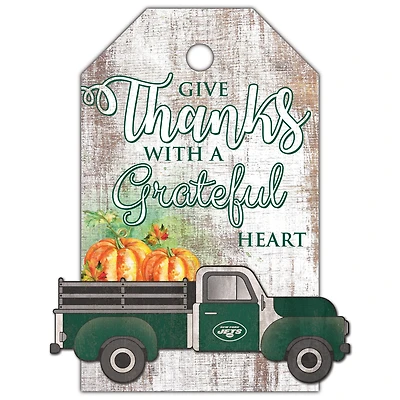 New York Jets 11'' x 19'' Gift Tag Truck Sign