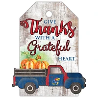 Kansas Jayhawks 11'' x 19'' Gift Tag Truck Sign