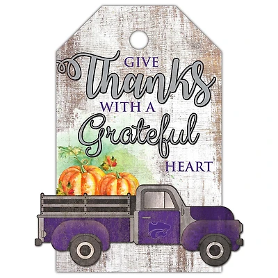 Kansas State Wildcats 11'' x 19'' Gift Tag Truck Sign