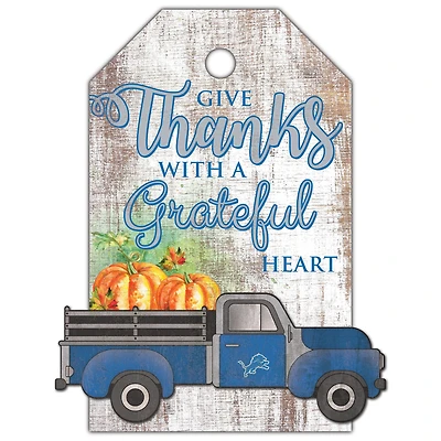 Detroit Lions 11'' x 19'' Gift Tag Truck Sign
