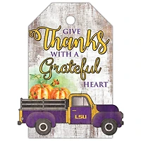 LSU Tigers 11'' x 19'' Gift Tag Truck Sign
