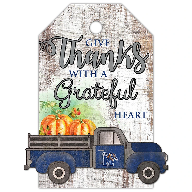 Memphis Tigers 11'' x 19'' Gift Tag Truck Sign