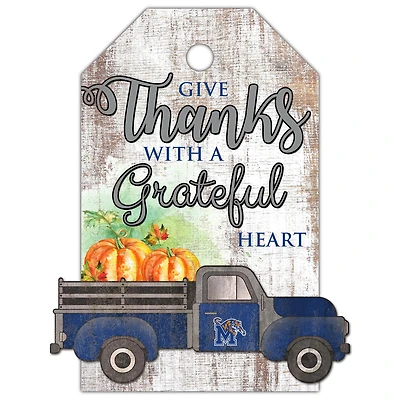 Memphis Tigers 11'' x 19'' Gift Tag Truck Sign