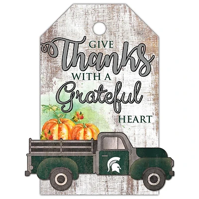 Michigan State Spartans 11'' x 19'' Gift Tag Truck Sign